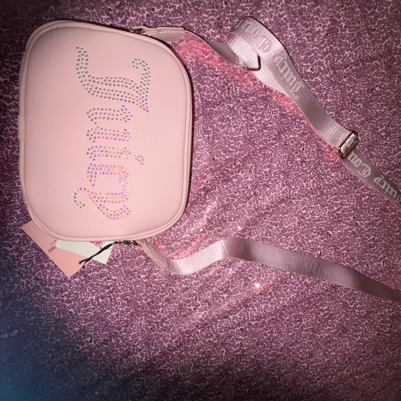 Juicy Couture Light Pink Crossbody Bag with Rhinestone Logo - Picture 5 of 6